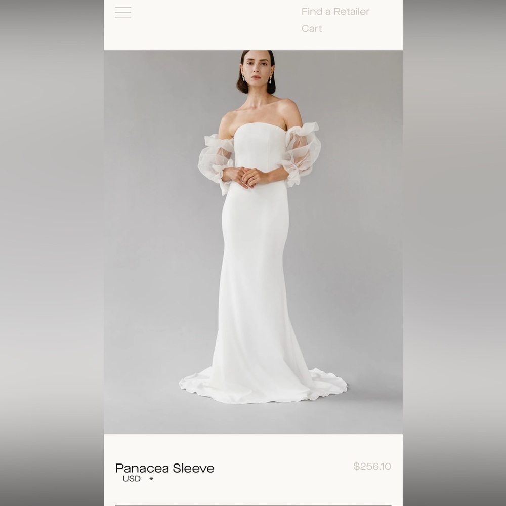 Aseling Bridal Panacea Sleeves with attachable buttons